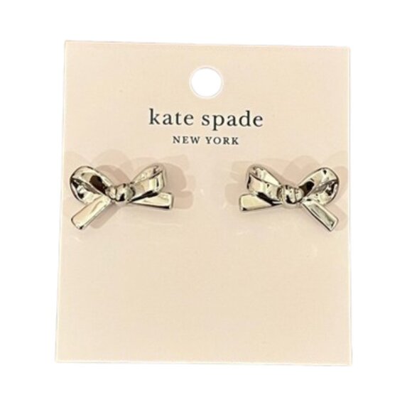 kate spade Jewelry - kate spade silver bow earrings